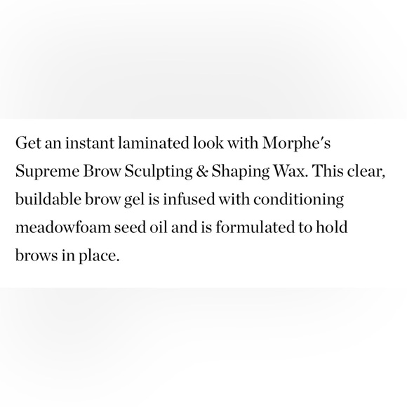 $7❤️‍🔥 MORPHE Supreme Brow Sculpting & Shaping Wax 🪞 NEW IN BOX Eyebrow Clear - Picture 5 of 7